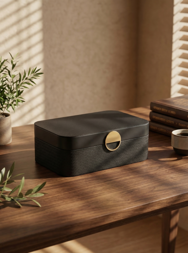 Faux Leather Jewelry Box