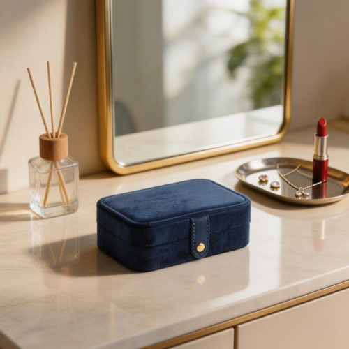 Midnight Velvet Travel Jewelry Case